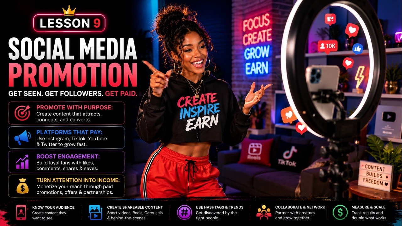 Thumbnail for lesson 9: Social media promotion