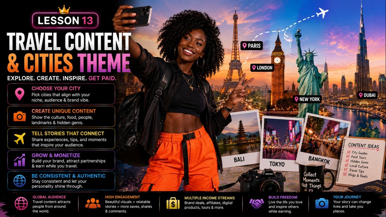 Thumbnail for lesson 13: Travel content and cities theme