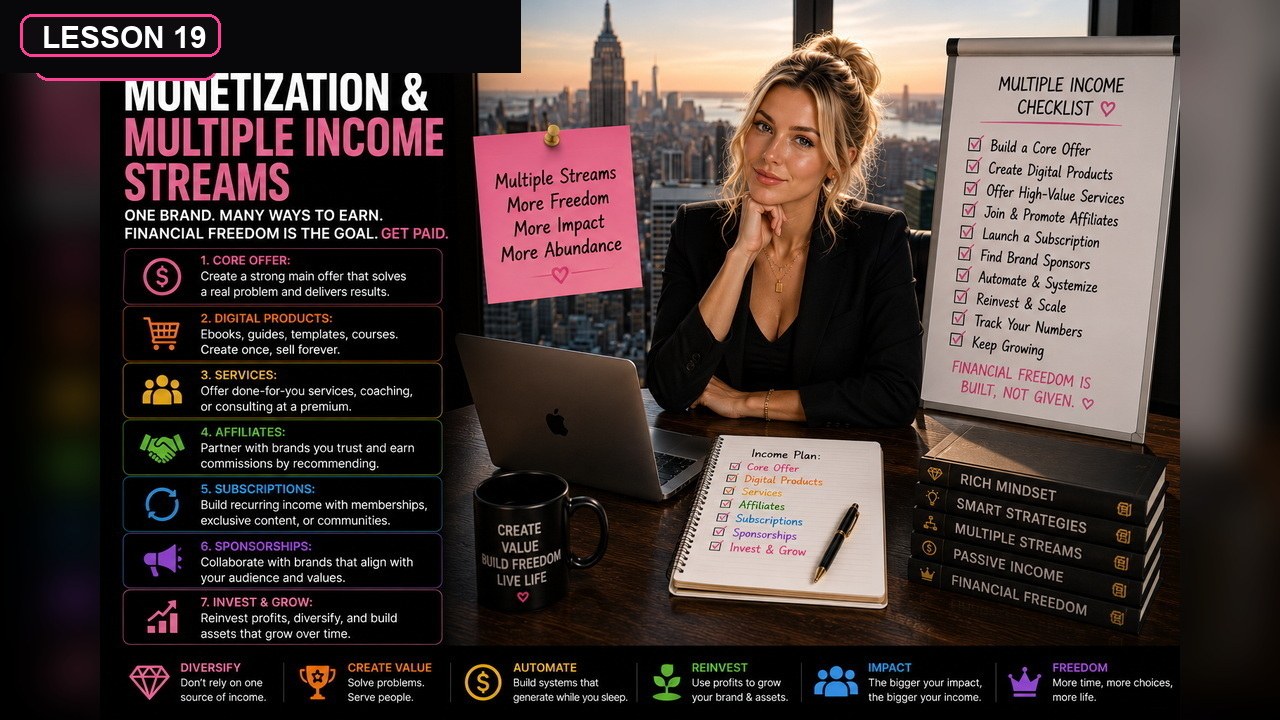 Thumbnail for lesson 19: Monetization and creator economy