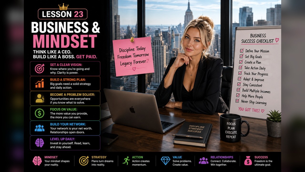 Thumbnail for lesson 23: Business and mindset
