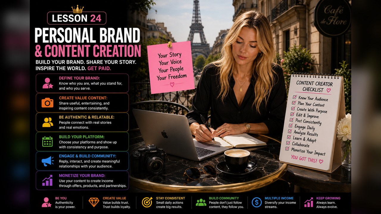 Thumbnail for lesson 24: Personal brand and content creation