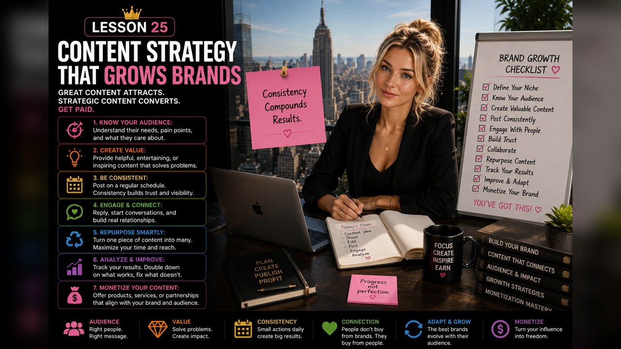 Thumbnail for lesson 25: Content strategy that grows brands