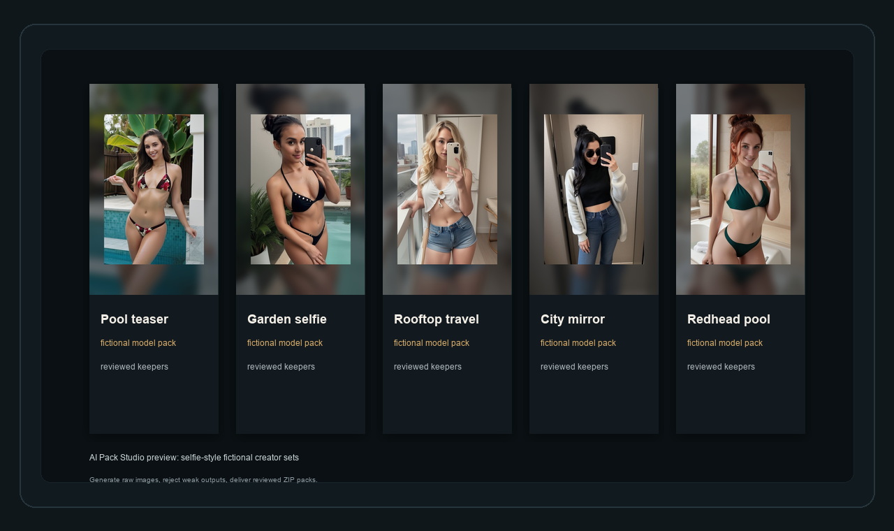 AI selfie pack sample collage