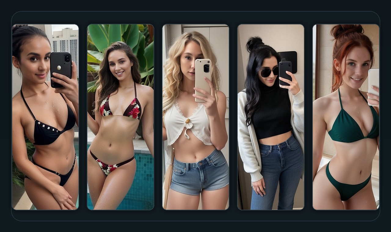 AI selfie pack sample collage